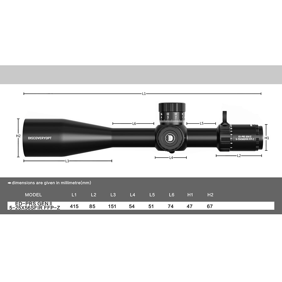 ED-PRS GEN2 5-25X56SFIR FFP-Z Optics Scopes