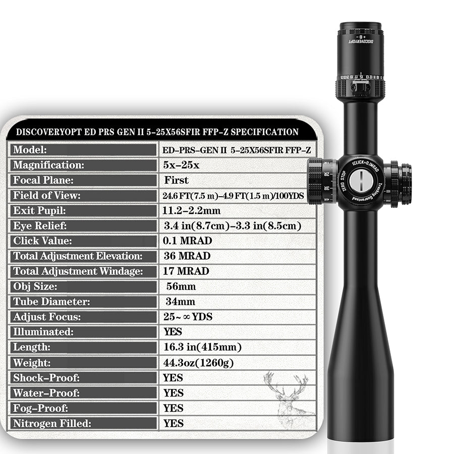 ED-PRS GEN2 5-25X56SFIR FFP-Z Optics Scopes