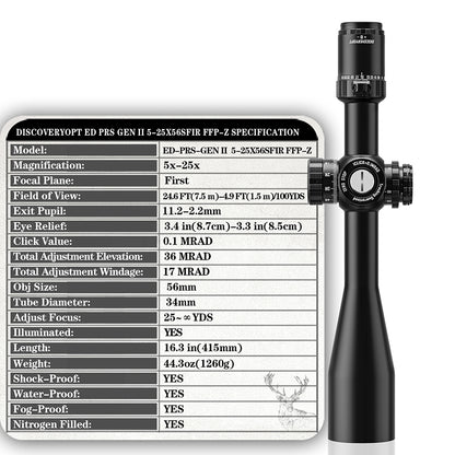 Visores ópticos ED-PRS GEN2 5-25X56SFIR FFP-Z 