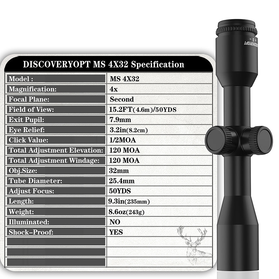 MS 4X32 enhanced shock-resistant protective cover Optics scope