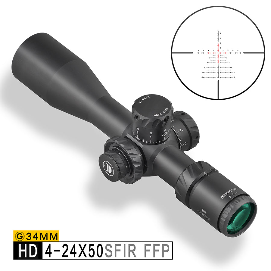 HD GEN II 4-24X50SFIR,SLT FFP IR-MIL-ZERO STOP Optics Scope