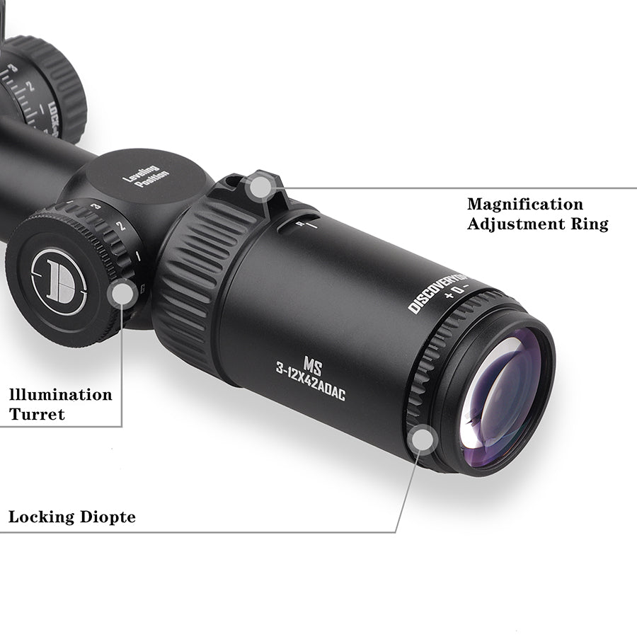 MS 3-12X42AOAC cubierta protectora mejorada resistente a los golpes Visor óptico 