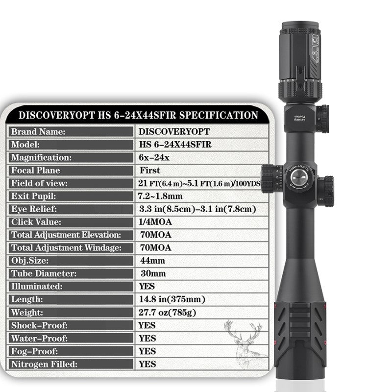 HS 6-24X44SFIR FFP optics Scopes